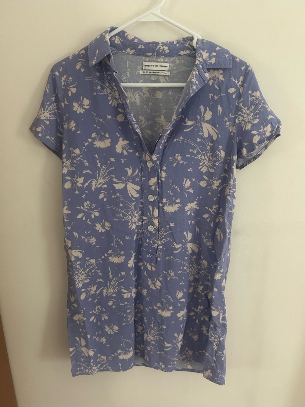 Urban Outfitters Lavender Floral Button-Up Dress
